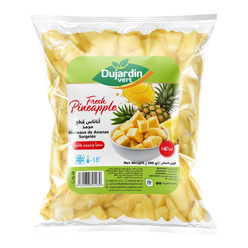 ananas en Morceaux surgelés dujardin vert