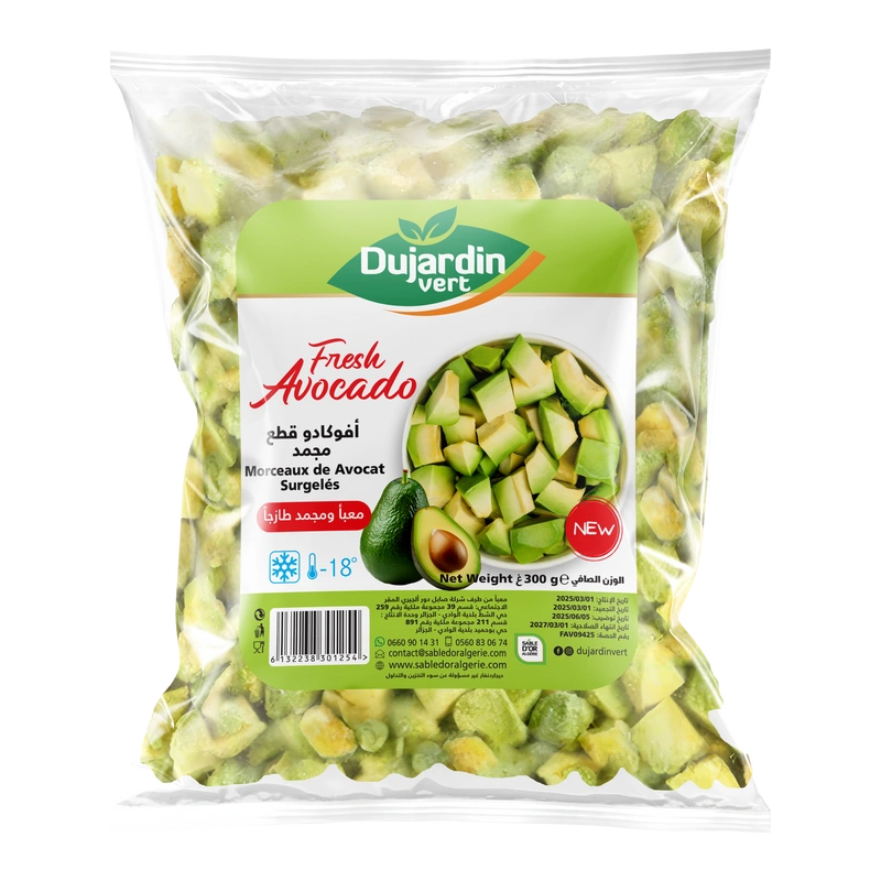 avocat en Morceaux surgelés dujardin vert